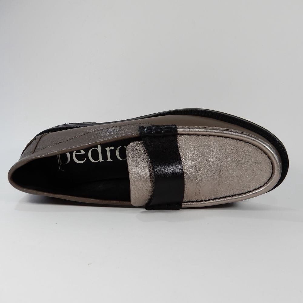 Pedro Garcia Stina metallic leather slip-on loafer - Picture 3 of 6
